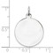 Sterling Silver Disc Round Charm 0.027" 17.5mm Jewerly 21mm x 19mm